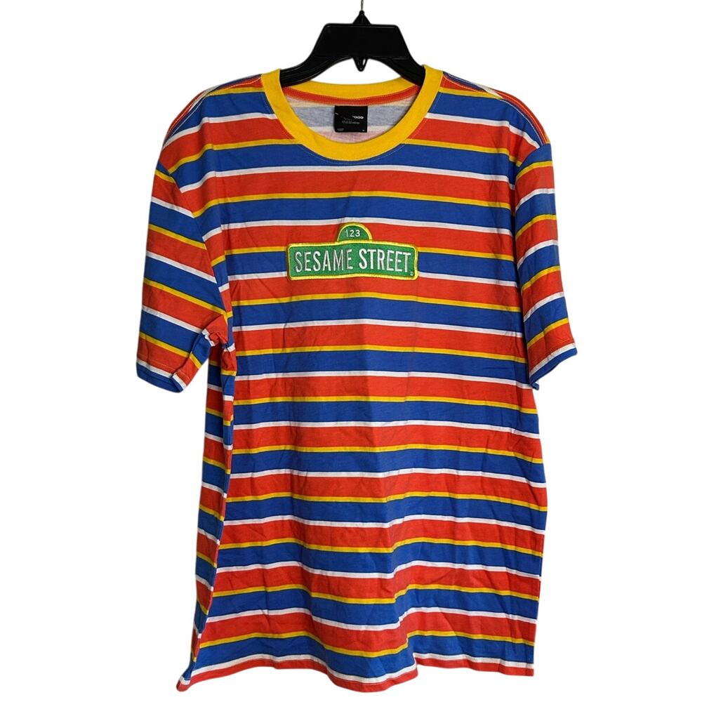 DUMBGOOD SESAME STREET New Ernie's Colors Embroidered Patch T-Shirt Size L